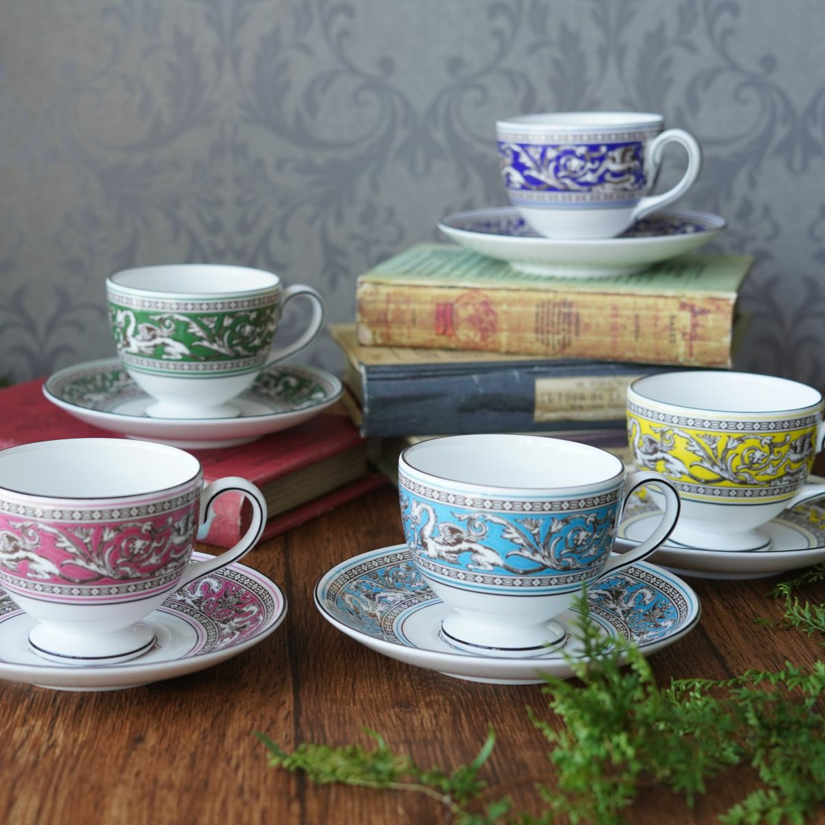 ウェッジウッド（Wedgwood） フロレンティーン ヴェルデ ティーカップ＆ソーサー（リー）200ml