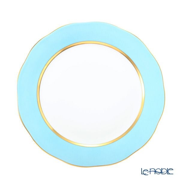 ヘレンド シルクリボン CTQ01 プレート 25cm 20524-0-00（ライトブルー）