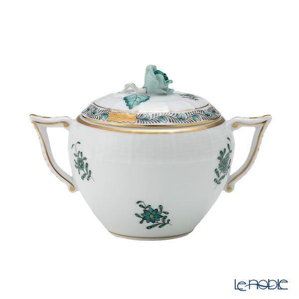 ヘレンド (HEREND) アポニーグリーン2 AV2（ブルーグリーン） 00472-0-09 シュガーポット ローズ 200ml