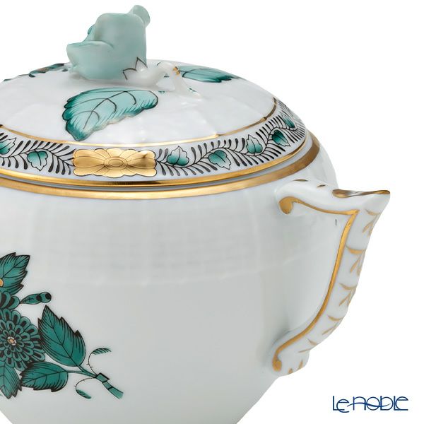 ヘレンド (HEREND) アポニーグリーン2 AV2（ブルーグリーン） 00472-0-09 シュガーポット ローズ 200ml