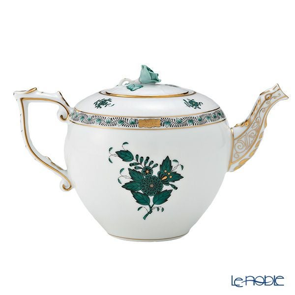 ヘレンド (HEREND) アポニーグリーン2 AV2（ブルーグリーン） 00606-0-09 ティーポット ローズ 800ml