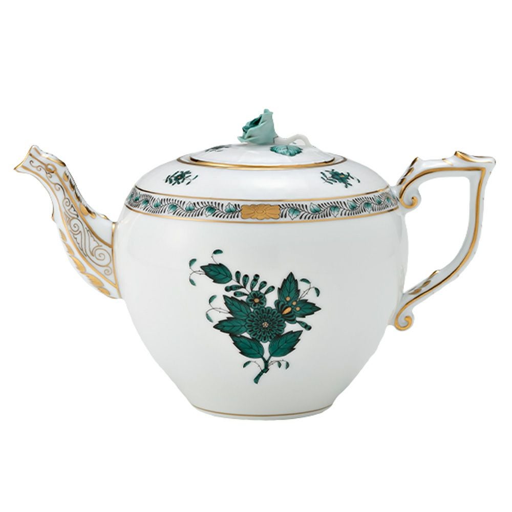 ヘレンド (HEREND) アポニーグリーン2 AV2（ブルーグリーン） 00606-0-09 ティーポット ローズ 800ml