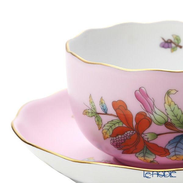ヘレンド (HEREND) ピンクのヴィクトリア VE-FP1 ティーカップ＆ソーサー 200ml 20724-0-00