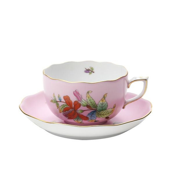 ヘレンド (HEREND) ピンクのヴィクトリア VE-FP1 ティーカップ＆ソーサー 200ml 20724-0-00