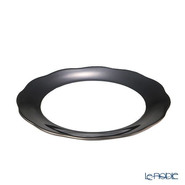 ヘレンド (HEREND) シルクリボン CN01S-PT 20517-0-00 プレート 19cm ブラックプラチナS