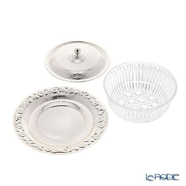 クイーン アン QUEEN ANNE（イギリス製銀メッキ） ボウル トレイ・蓋付 0／471