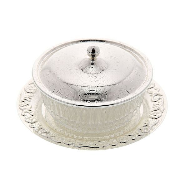 クイーン アン QUEEN ANNE（イギリス製銀メッキ） ボウル トレイ・蓋付 0／471