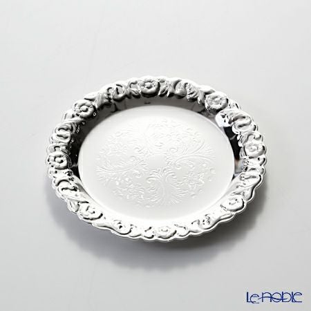 クイーン アン QUEEN ANNE（イギリス製銀メッキ） コースター 9.5cm 6枚セット／ラック付 0／5896／2