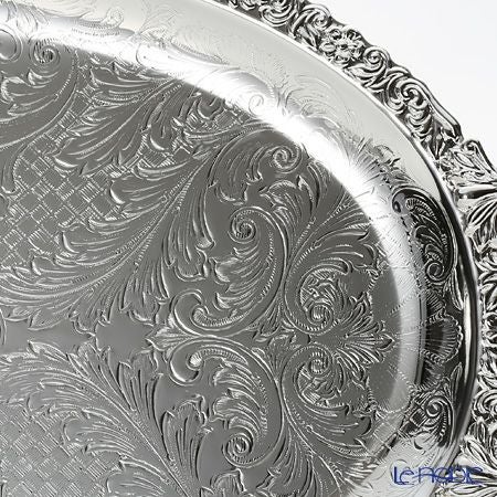 クイーン アン QUEEN ANNE（イギリス製銀メッキ） オーバルトレイ ハンドル付 0／6161