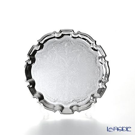 クイーン アン QUEEN ANNE（イギリス製銀メッキ） チッペンデールトレイ S 18cm 0／6182