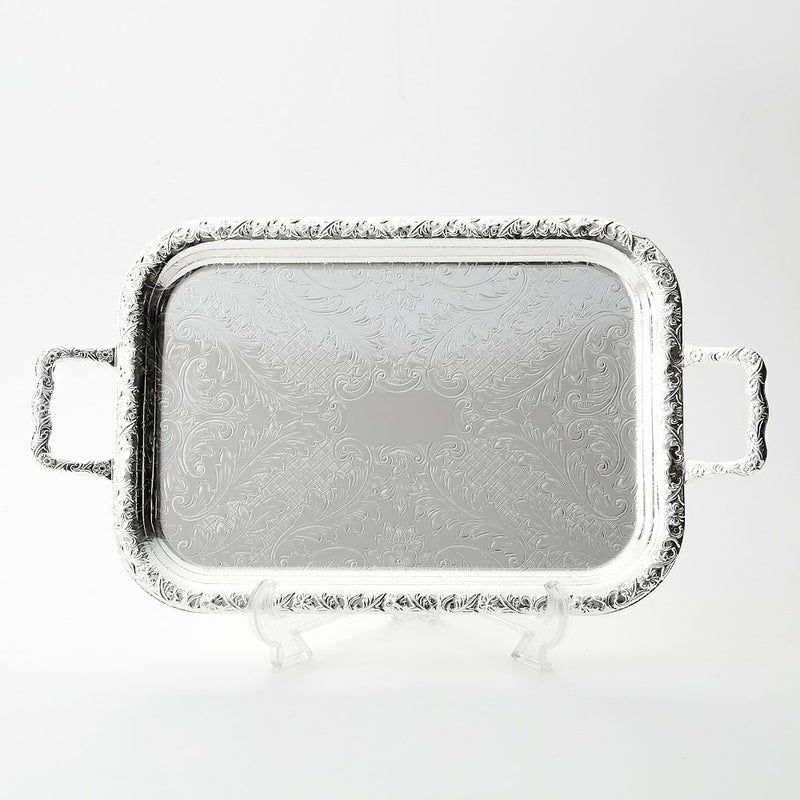 クイーン アン QUEEN ANNE（イギリス製銀メッキ） オブロング トレイ S ハンドル付 0／6224