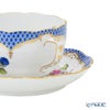 ヘレンド ザクセンフラワー VBSOEB-6 ブルーフィッシュスケール ティーカップ＆ソーサー 200ml 00724-0-00