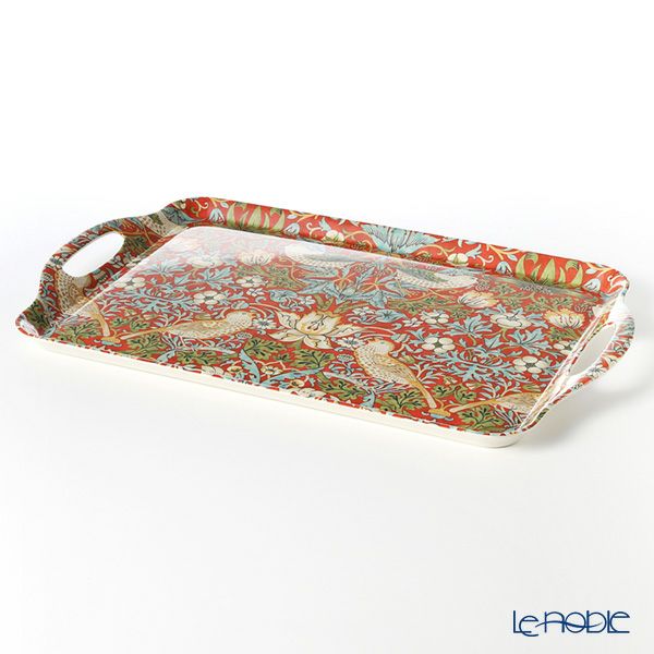 ピンパーネル ウィリアムモリス いちご泥棒（レッド） ラージ トレイ 48×29.5cm