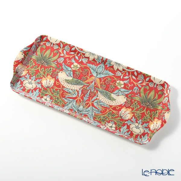 ピンパーネル ウィリアムモリス いちご泥棒 サンドイッチトレイ レッド メラミン