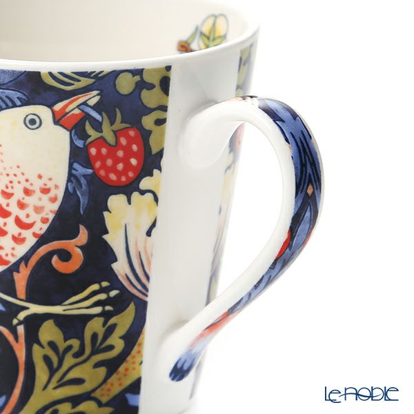 ピンパーネル ウィリアムモリス いちご泥棒 ブルー マグカップ 180ml ペア ＆ メラミン製トレイ 21×14cm セット