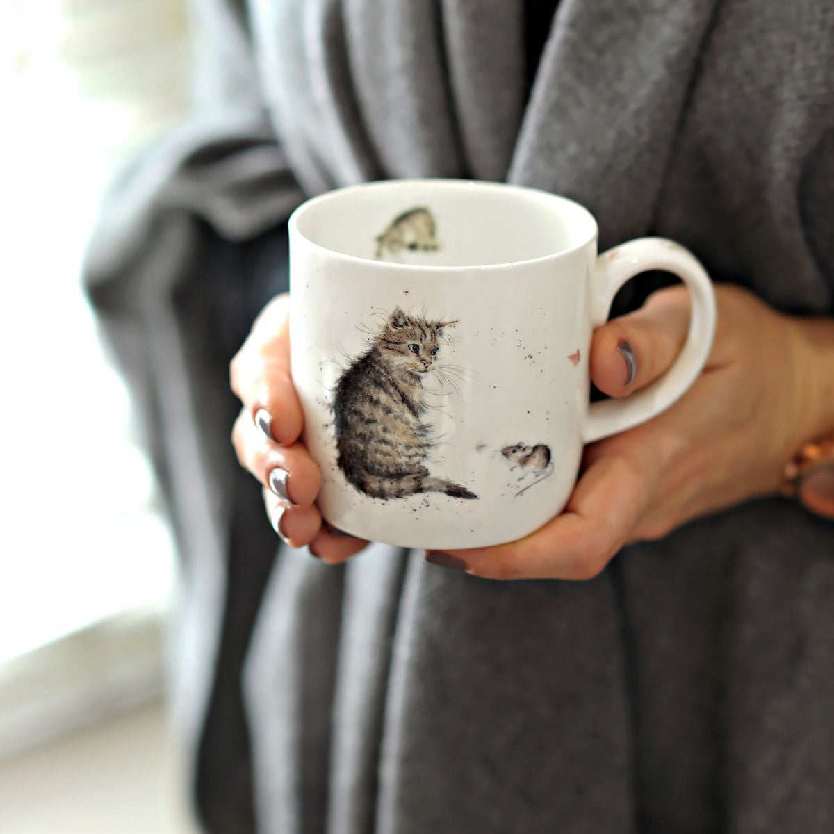 ロイヤル・ウースター レンデル マグ 310ml Cat and Mouse ネコ