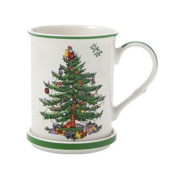 スポード　クリスマスディッシュ　未使用 スポード クリスマスツリー マグカップ コースター／蓋付 | ブランド