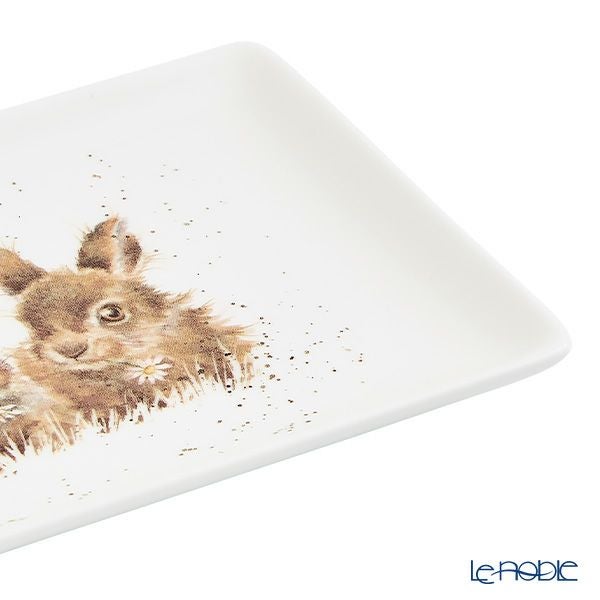 ロイヤル・ウースター レンデル レクタンギュラートレイ 20×11.5cm ウサギ