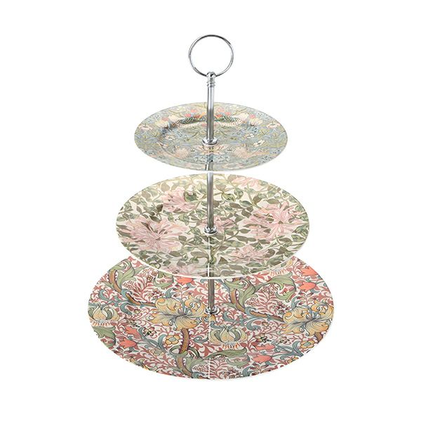 スポード ウィリアムモリス パステル 3段ケーキスタンド【組立式】
