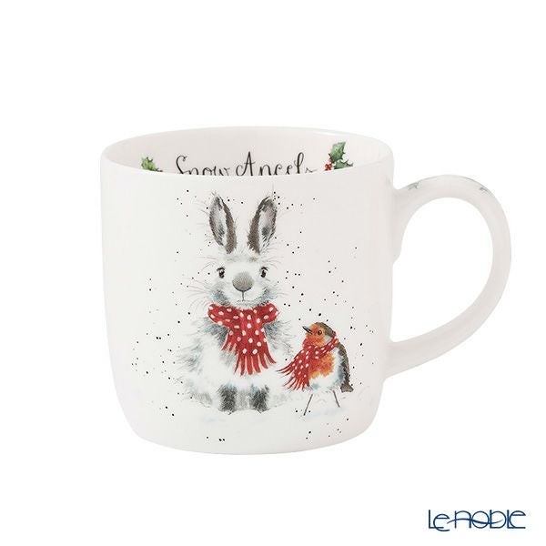 ロイヤル・ウースター レンデル マグカップ Snow Angels ウサギ ＆ コマドリ 310ml クリスマス