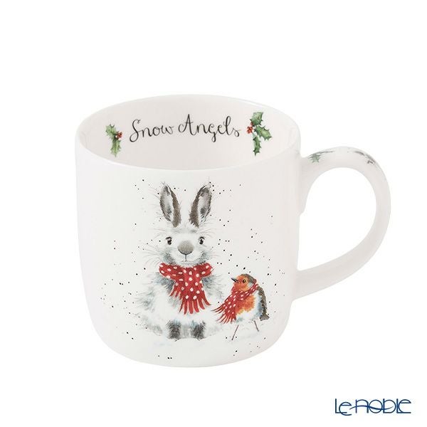 ロイヤル・ウースター レンデル マグカップ Snow Angels ウサギ ＆ コマドリ 310ml クリスマス
