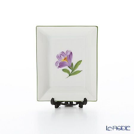 アウガルテン（AUGARTEN） ウィンナーフラワー（5089G） クロッカス 長方形皿 8×6.3cm（874）