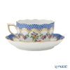 ヘレンド リヒテンシュタインブーケ ブルースケール LTBS-EBH ティーカップ＆ソーサー 200ml 00724-0-00