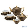 ヘレンド (HEREND) エカイユ ブラックゴールド VHN-OR ティーセット