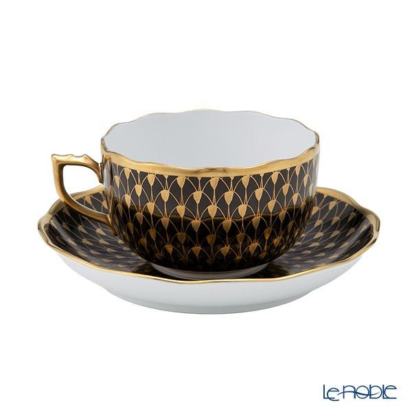ヘレンド (HEREND) エカイユ ブラックゴールド VHN-OR ティーセット