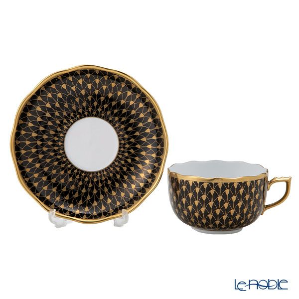ヘレンド (HEREND) エカイユ ブラックゴールド VHN-OR ティーセット