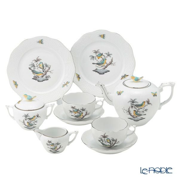 ヘレンド (HEREND) ロスチャイルドバード ブループラチナ O-ROE-PT ティーセット