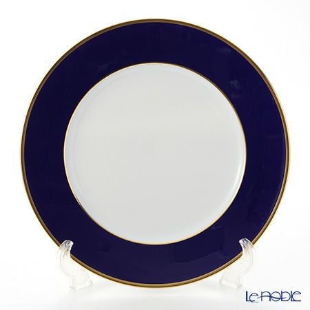 アウガルテン（AUGARTEN） コバルト（6825K） ゴールドリム（細） チャージャープレート 28cm（001シューベルトシェイプ）