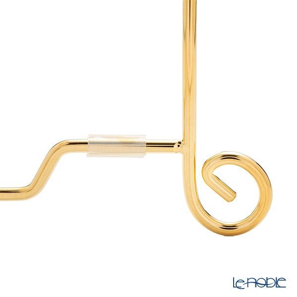 サクライ ワンタッチプレートスタンド 2段 22013013 プレート直径19-24cm 用 金メッキ 【折りたたみ式】