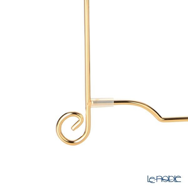 サクライ ワンタッチプレートスタンド／ケーキスタンド L 2段 プレート直径24-30cm 用 金メッキ 折りたたみ式