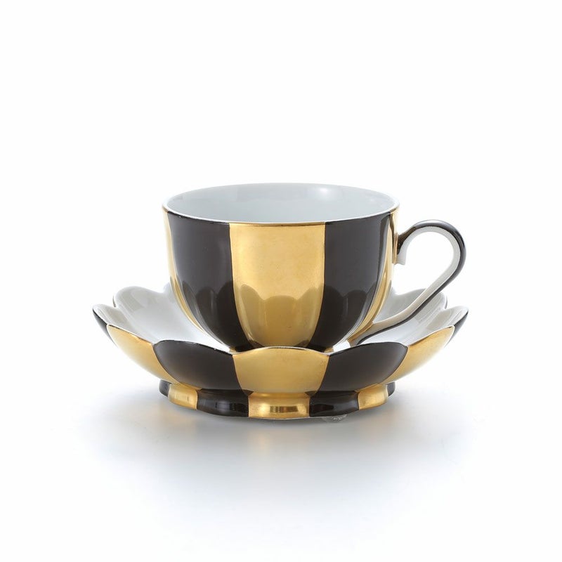 アウガルテン（AUGARTEN） メロン ブラック＆ゴールド（7027G） モカカップ＆ソーサー 50ml（015）