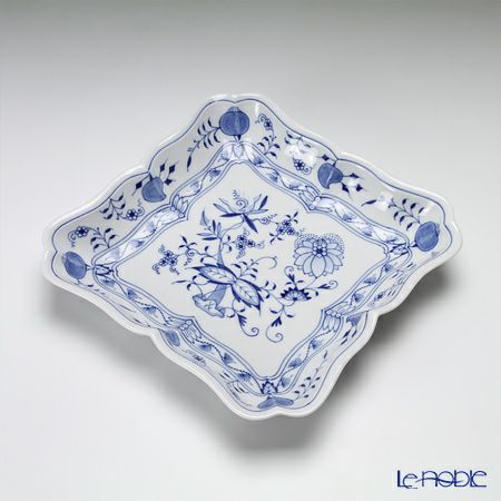 マイセン（Meissen） ブルーオニオン 800101／00276 角プレート 22cm