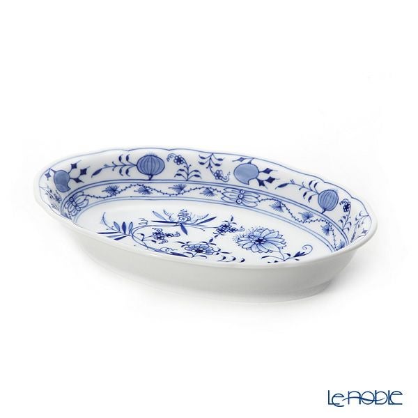 マイセン（Meissen） ブルーオニオン 800101／00280 オーバルサラダ L 25cm