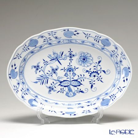 マイセン（Meissen） ブルーオニオン 800101／00308 オーバルプラター／楕円皿 35×26cm