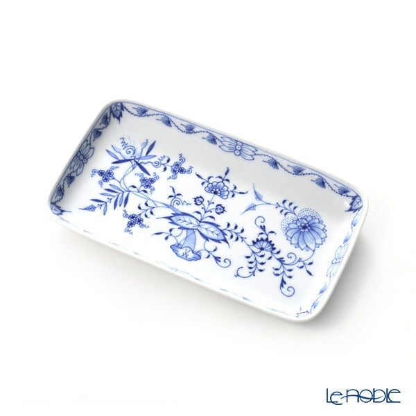 マイセン（Meissen） ブルーオニオン 800101／44060 長角皿 23×13cm