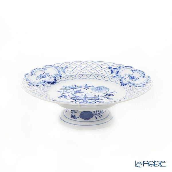 マイセン（Meissen） ブルーオニオン 800101／54823 メッシュコンポート 7×21cm