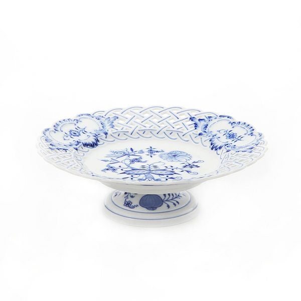 マイセン（Meissen） ブルーオニオン 800101／54823 メッシュコンポート 7×21cm