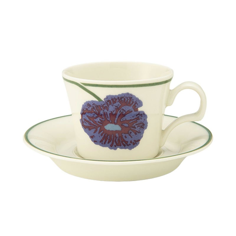 【1点限り】北欧ヴィンテージ アラビア（ARABIA） イリュージア／Illusia コーヒーカップ＆ソーサー 01