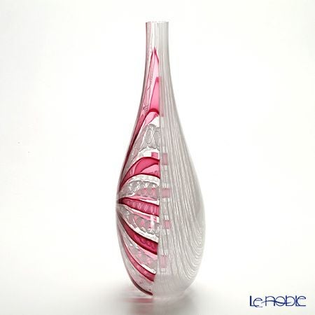 バラリン ベース 涙型 38cm ＃V-72 ホワイト×ルビー