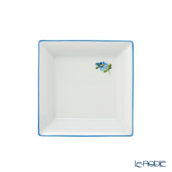 アウガルテン（AUGARTEN） プティットフルール（7096H） ブルー スクエアディッシュ 8×8cm（867）