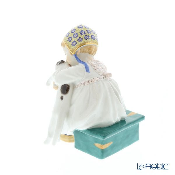 マイセン（Meissen） ヘンチェルの子供シリーズ 900100／73367 ネコを抱く女の子