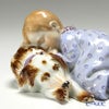 マイセン（Meissen） ヘンチェルの子供シリーズ 900100／73368 眠る子どもと犬