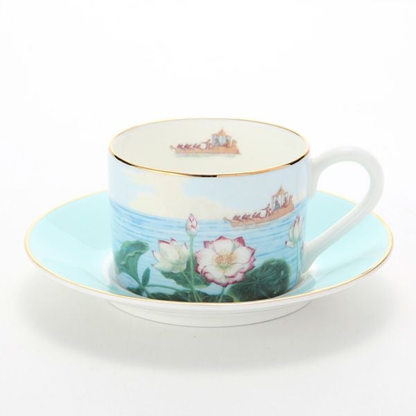 ロイカーカム ブレナム宮殿（インディアンルーム） ティーカップ＆ソーサー（ターコイズ）