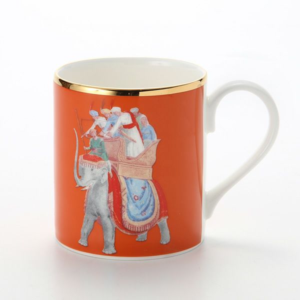 ロイカーカム ブレナム宮殿（インディアンルーム） マグ（エレファント／オレンジ） 280ml
