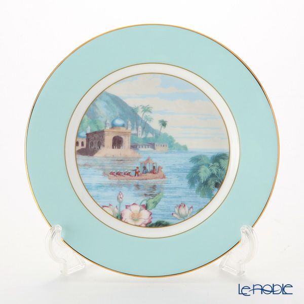 ロイカーカム ブレナム宮殿（インディアンルーム） 22cm ティープレート（ターコイズ）