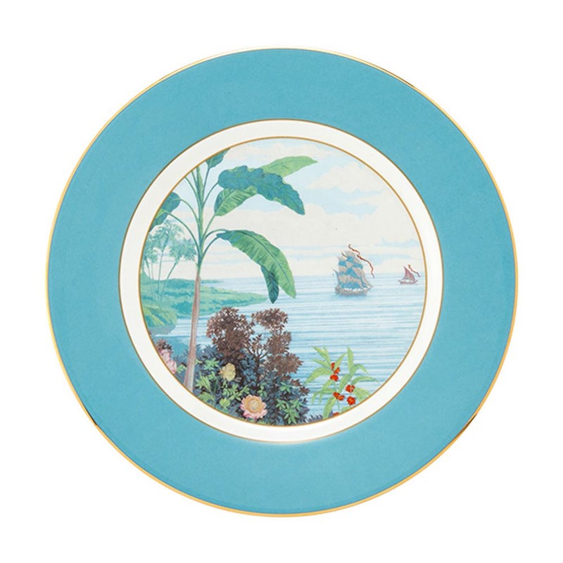 ロイカーカム ブレナム宮殿（インディアンルーム） 22cm ティープレート（ブルー）